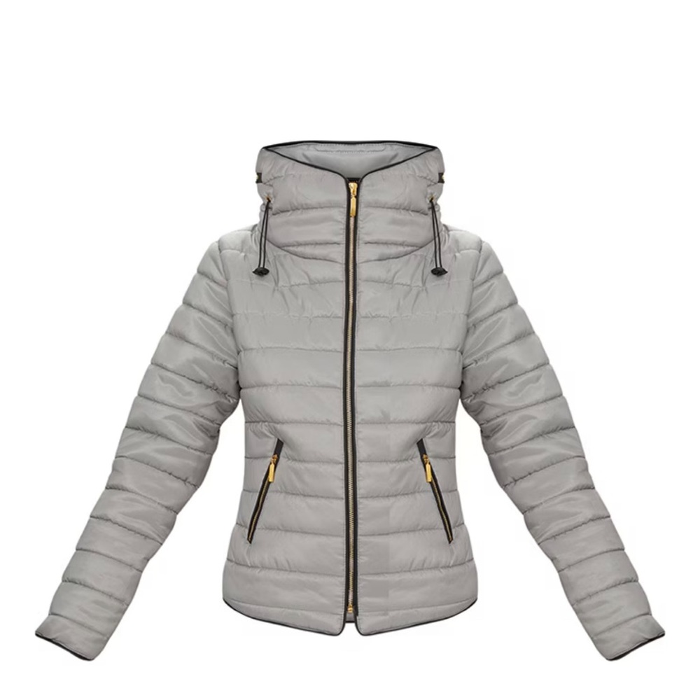 Pretty little thing Mara Grey puffer jacket. Nwt small